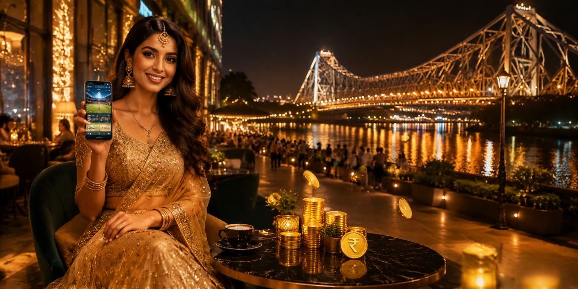 View of sports betting in Kolkata with traditional attire